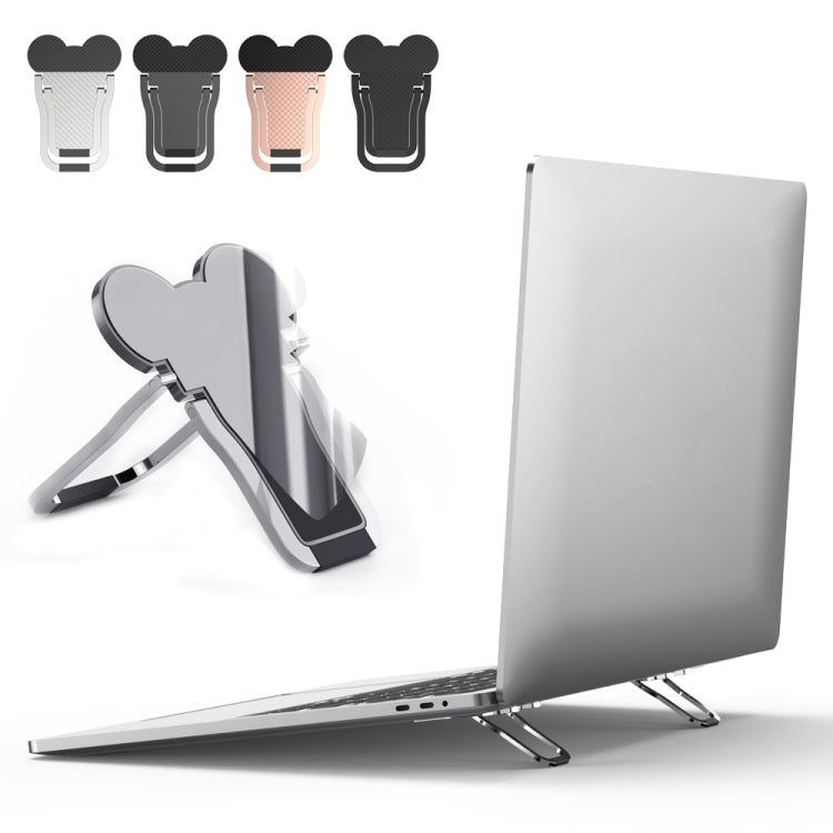 2 PCS Metal Foldable Laptop Stand Bracket(Silver) - Computer & Networking by buy2fix | Online Shopping UK | buy2fix