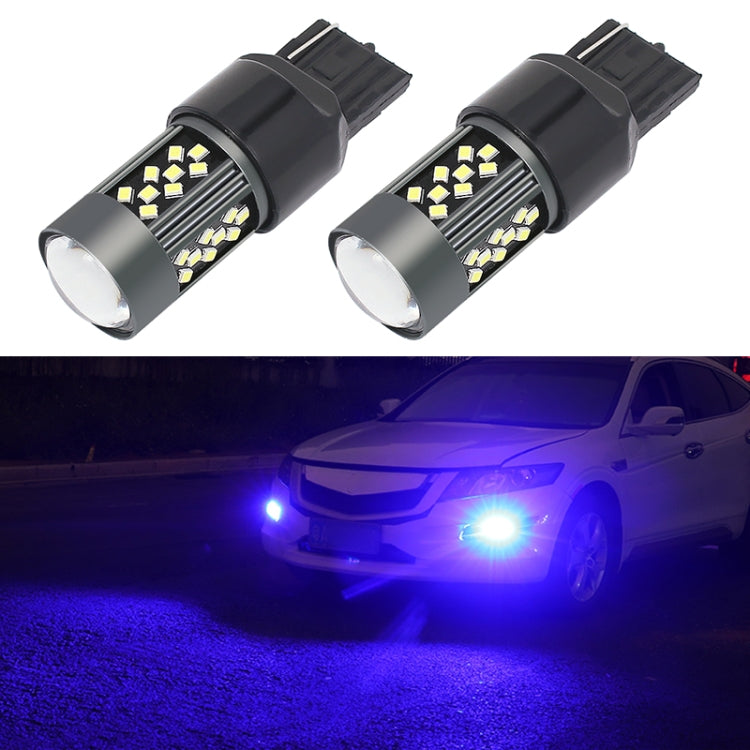 1 Pair 7440 12V 7W Continuous Car LED Fog Light(Blue Light) - In Car by buy2fix | Online Shopping UK | buy2fix