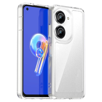 For Asus ZenFone 9 Colorful Series Acrylic + TPU Phone Case(Transparent) - Mobile Accessories by buy2fix | Online Shopping UK | buy2fix