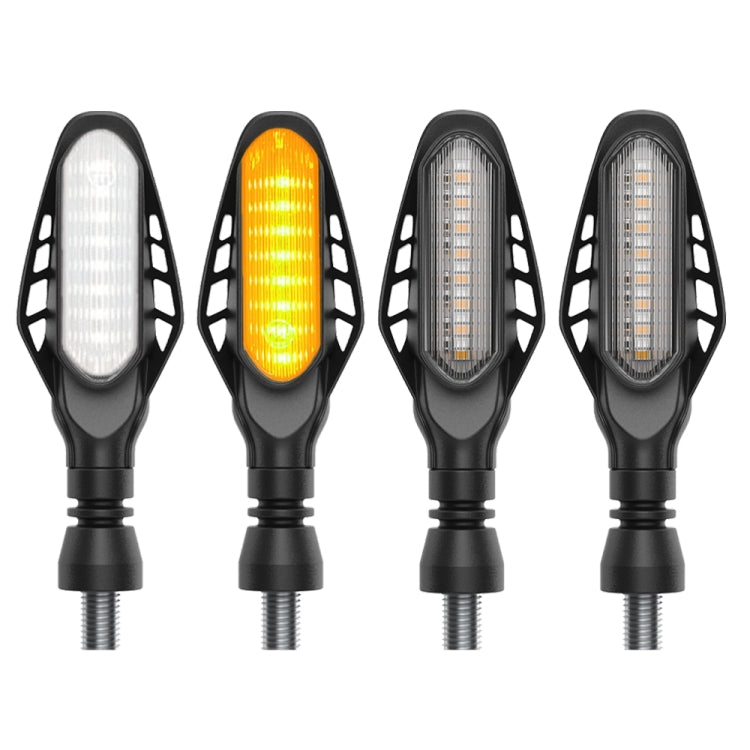 4 PCS Modified Motorcycle 16LEDs Brake Turn Tail Light, Transparent Shell(White Light + Yellow Light) - In Car by buy2fix | Online Shopping UK | buy2fix