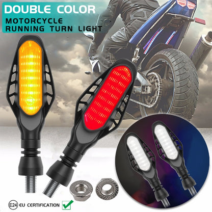 4 PCS Modified Motorcycle 16LEDs Brake Turn Tail Light, Transparent Shell(White Light + Yellow Light) - In Car by buy2fix | Online Shopping UK | buy2fix