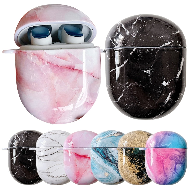 For Xiaomi Redmi Buds 4 Marble Texture PC Glossy Earphone Protective Case(Pink White) - Xiaomi Earphone Case by buy2fix | Online Shopping UK | buy2fix