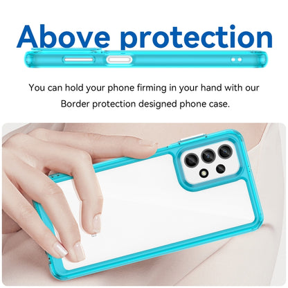 For Samsung Galaxy A23 5G Colorful Series Acrylic + TPU Phone Case(Transparent Blue) - Galaxy Phone Cases by buy2fix | Online Shopping UK | buy2fix