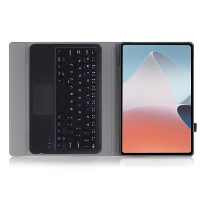 OP12-A Lambskin Texture Ultra-thin Bluetooth Keyboard Leather Case with Touchpad For OPPO Pad Air 10.4 inch(Black) - Others Keyboard by buy2fix | Online Shopping UK | buy2fix