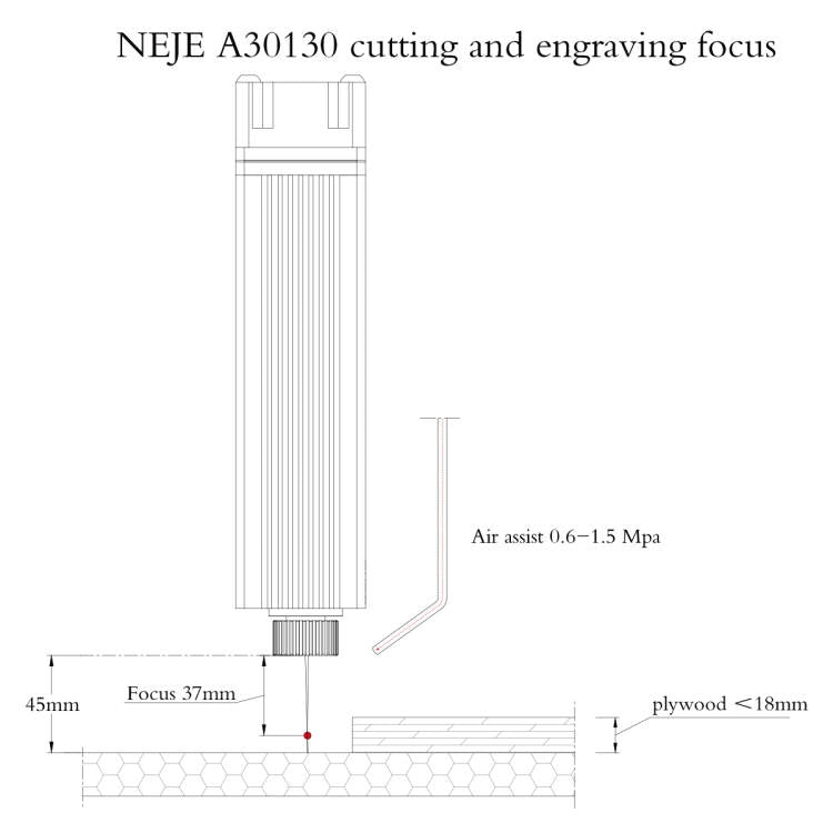 NEJE A30130 7.5W 450nm Laser Engraver Module Kits - Consumer Electronics by NEJE | Online Shopping UK | buy2fix