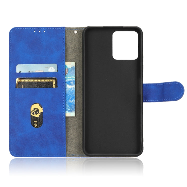 For T-Mobile Revvl 6 5G Skin Feel Magnetic Flip Leather Phone Case(Blue) - More Brand by buy2fix | Online Shopping UK | buy2fix