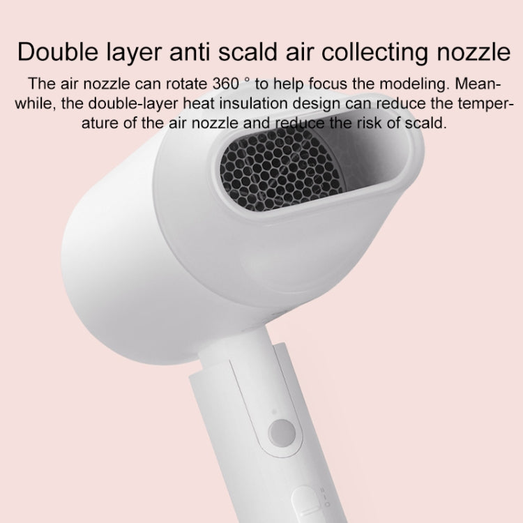 Original Xiaomi Mijia H100 Negative Ion Portable Electric Hair Dryer, US Plug(White) - Hair Dryers & Accessories by Xiaomi | Online Shopping UK | buy2fix