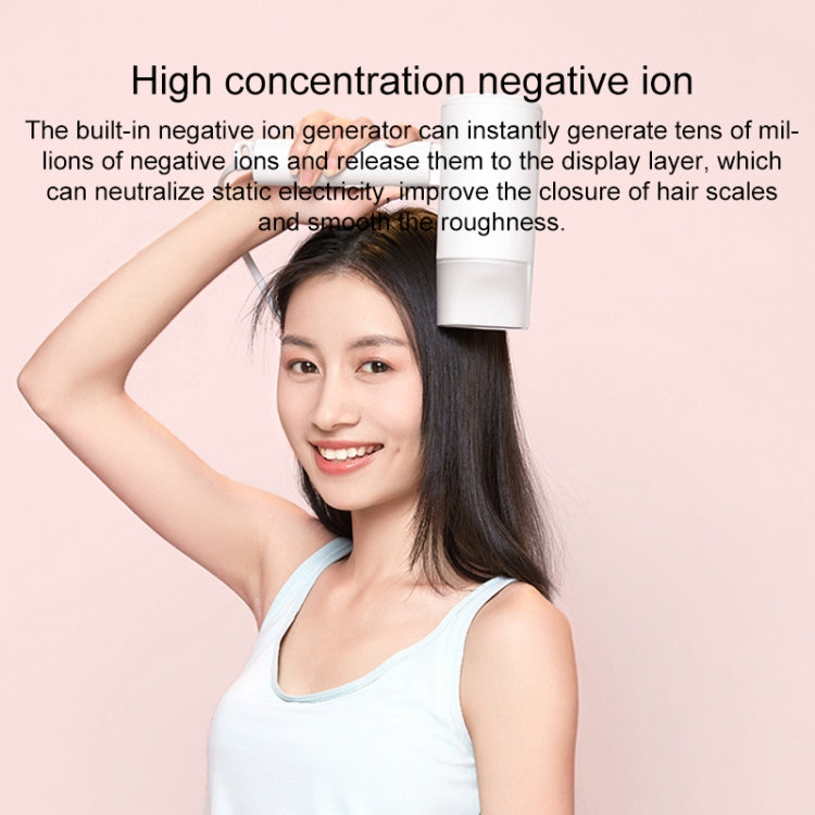 Original Xiaomi Mijia H100 Negative Ion Portable Electric Hair Dryer, US Plug(White) - Hair Dryers & Accessories by Xiaomi | Online Shopping UK | buy2fix