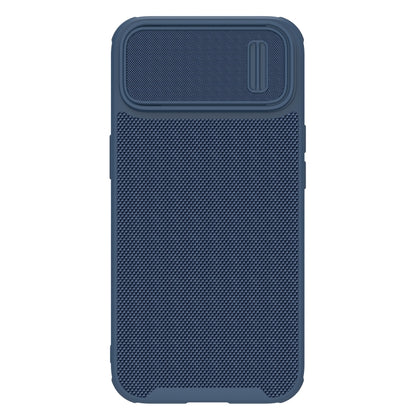 For iPhone 14 NILLKIN 3D Textured Camshield PC + TPU Phone Case(Blue) - iPhone 14 Cases by NILLKIN | Online Shopping UK | buy2fix