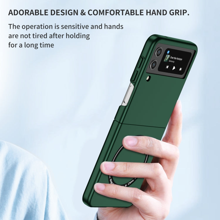 For Samsung Galaxy Z Flip4 Magsafe Magnetic Folding PC Phone Case(Green) - Galaxy Z Flip4 5G Cases by buy2fix | Online Shopping UK | buy2fix