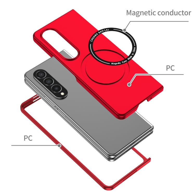 For Samsung Galaxy Z Fold4 Magsafe Magnetic Folding PC Phone Case(Red) - Galaxy Z Fold4 5G Cases by buy2fix | Online Shopping UK | buy2fix