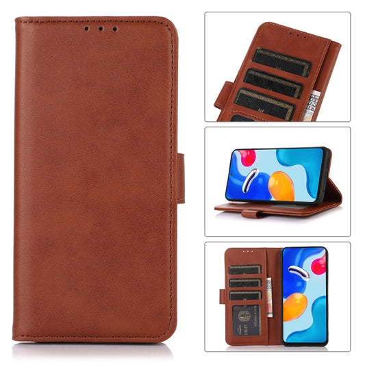 For Xiaomi Poco M5 4G/Poco M4 5G/M5 5G Cow Texture Leather Phone Case(Brown) - Poco M5 Cases by buy2fix | Online Shopping UK | buy2fix