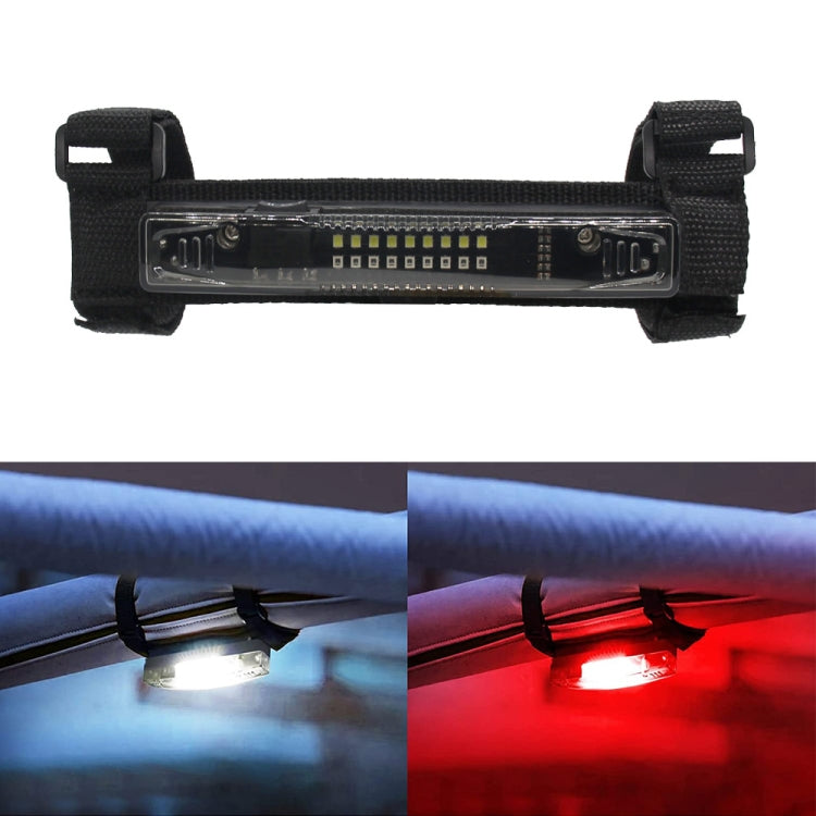 For UTV ATV Polaris RZR Golf Cart Motorcycle Two-color LED Guard Bar Light, Shell Color:Smoked(White + Red) - In Car by buy2fix | Online Shopping UK | buy2fix