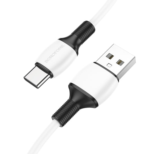 Borofone BX84 1m 3A USB to USB-C / Type-C Rise Charging Data Cable(White) -  by Borofone | Online Shopping UK | buy2fix