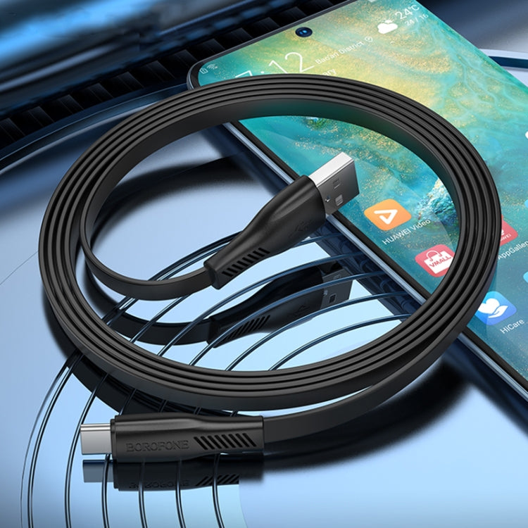 Borofone BX85 1m 3A USB to USB-C / Type-C Auspicious Charging Data Cable(Black) -  by Borofone | Online Shopping UK | buy2fix