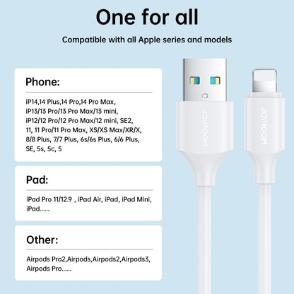 JOYROOM S-UL012A9 2.4A USB to 8 Pin Fast Charging Data Cable, Length:0.25m(Black) - Normal Style Cable by JOYROOM | Online Shopping UK | buy2fix