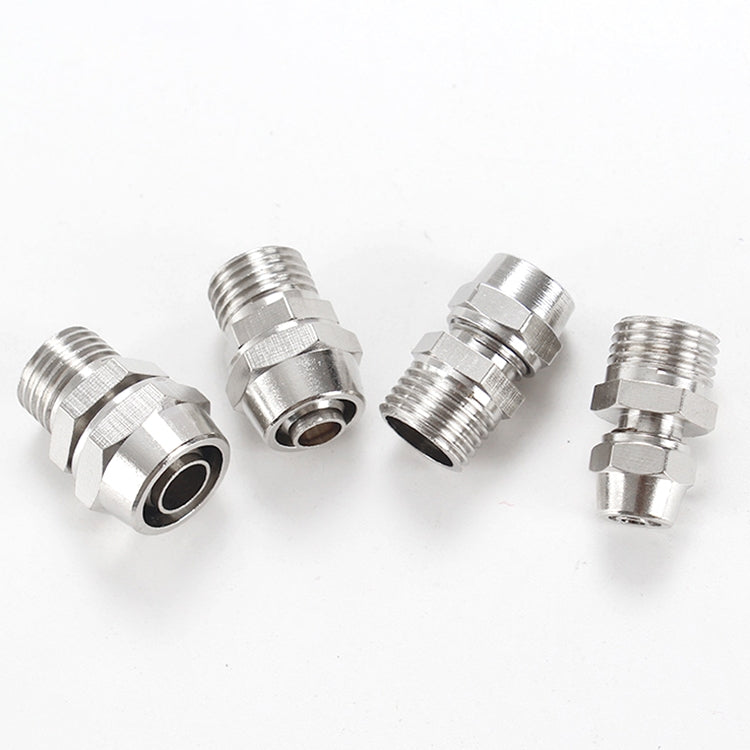 PC8-01 LAIZE 10pcs Nickel Plated Copper Pneumatic Quick Fitting Connector -  by LAIZE | Online Shopping UK | buy2fix