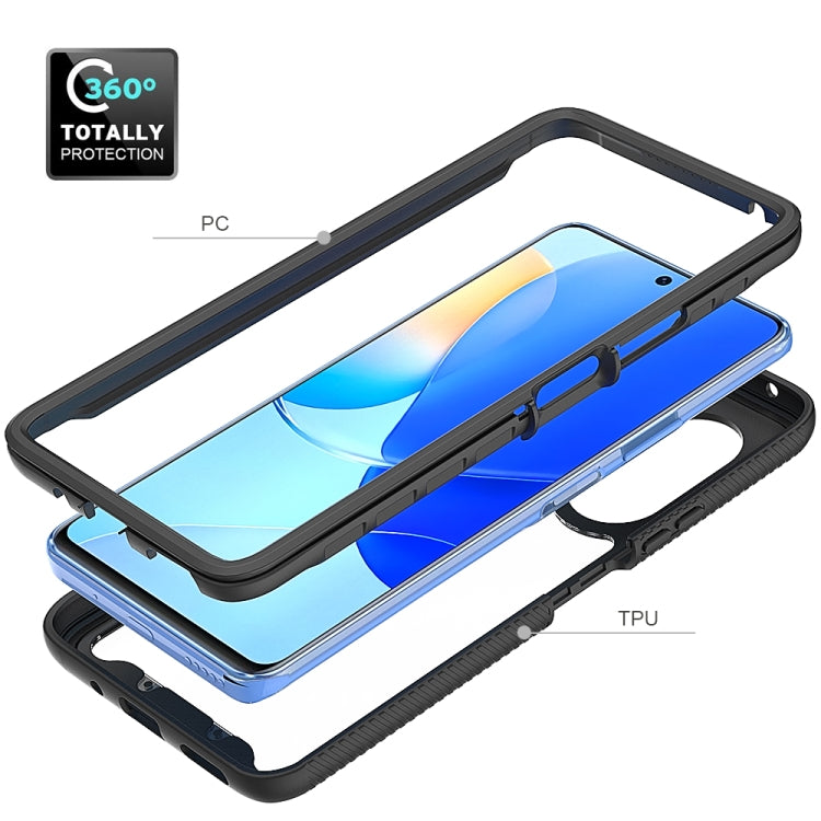 For Huawei Nova 9 SE Starry Sky Solid Color Shockproof TPU Clear PC Phone Case(Black) - Mobile Accessories by buy2fix | Online Shopping UK | buy2fix