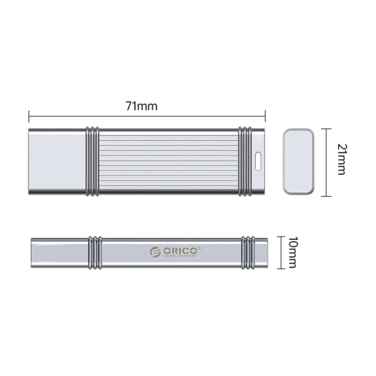 ORICO 32GB USB-A USB3.2 Gen1 USB Flash Drive, Read 260MB/s, Write 50MB/s (Silver) - USB Flash Drives by ORICO | Online Shopping UK | buy2fix