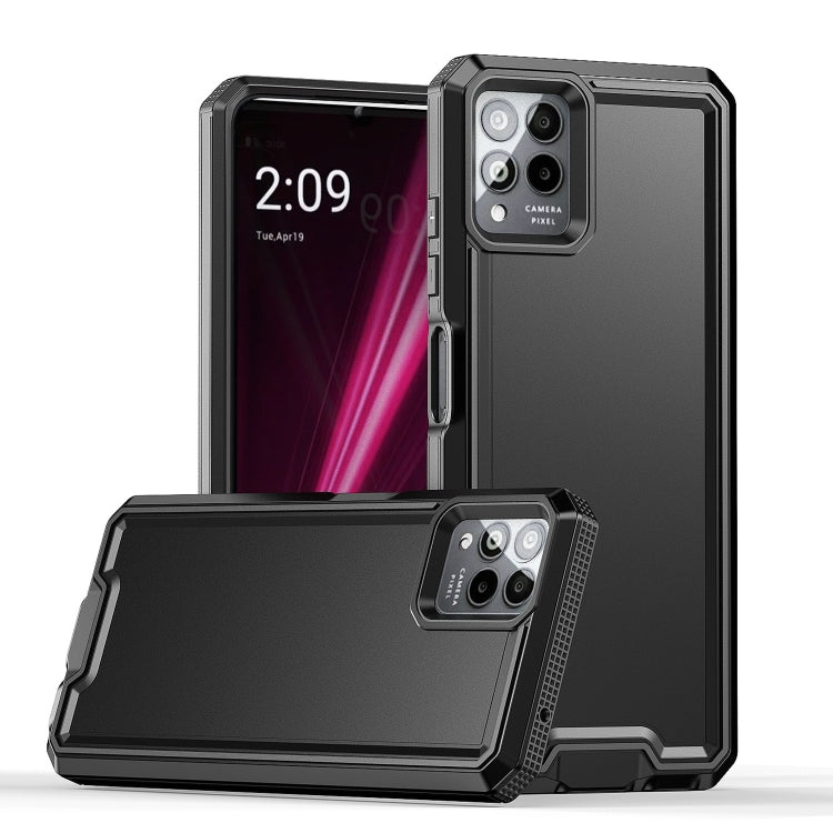 For T-Mobile Revvl 6 Pro 5G Armour Two-color TPU + PC Phone Case(Black) - More Brand by buy2fix | Online Shopping UK | buy2fix