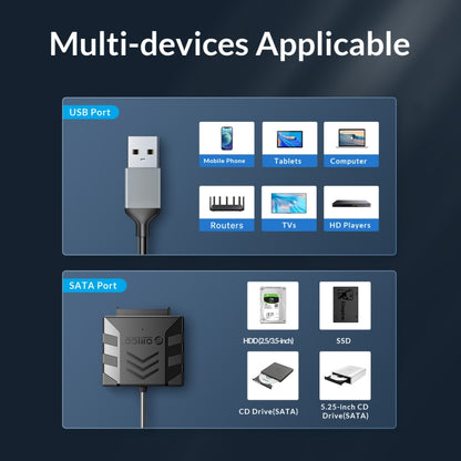 ORICO UTS1 USB 3.0 2.5-inch SATA HDD Adapter, Cable Length:0.3m - USB to IDE / SATA by ORICO | Online Shopping UK | buy2fix