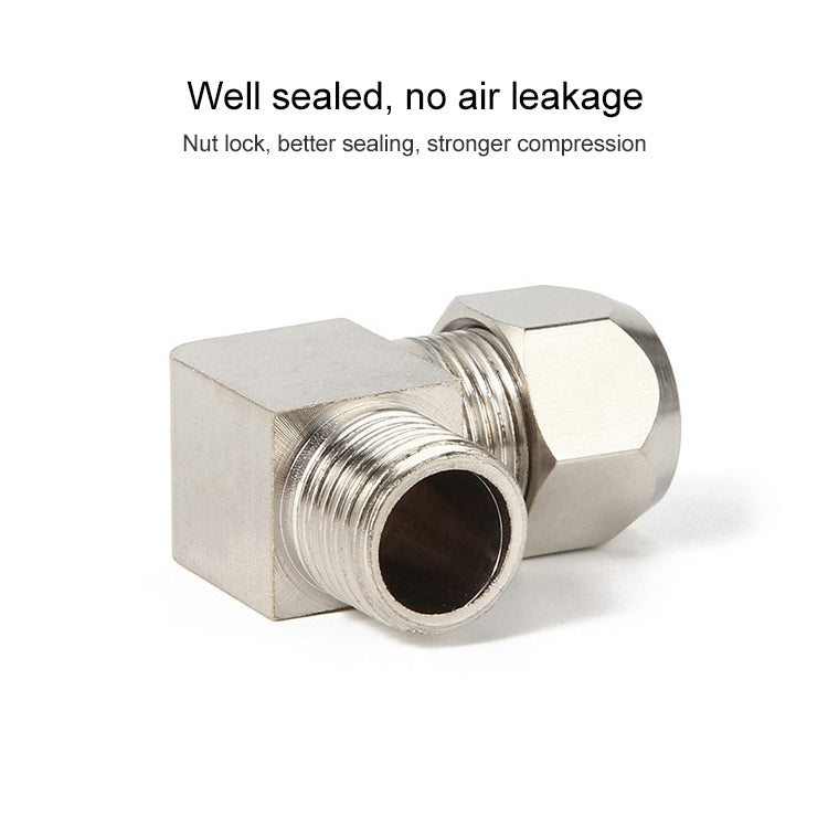 PL8-03 LAIZE Nickel Plated Copper Reducer Elbow Pneumatic Quick Fitting Connector -  by LAIZE | Online Shopping UK | buy2fix