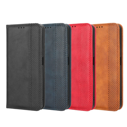 For T-Mobile REVVL 6 Pro 5G Magnetic Buckle Retro Texture Leather Phone Case(Red) - More Brand by buy2fix | Online Shopping UK | buy2fix