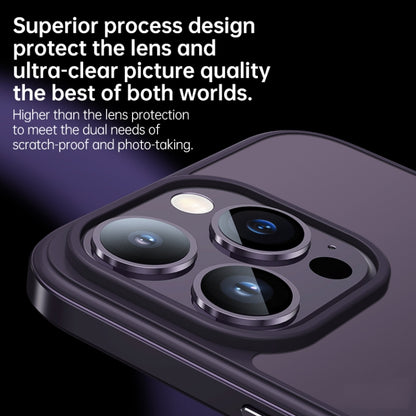 For iPhone 14 Plus SULADA Metal Frame + Nano Glass + TPU Phone Case(Dark Purple) - iPhone 14 Plus Cases by SULADA | Online Shopping UK | buy2fix