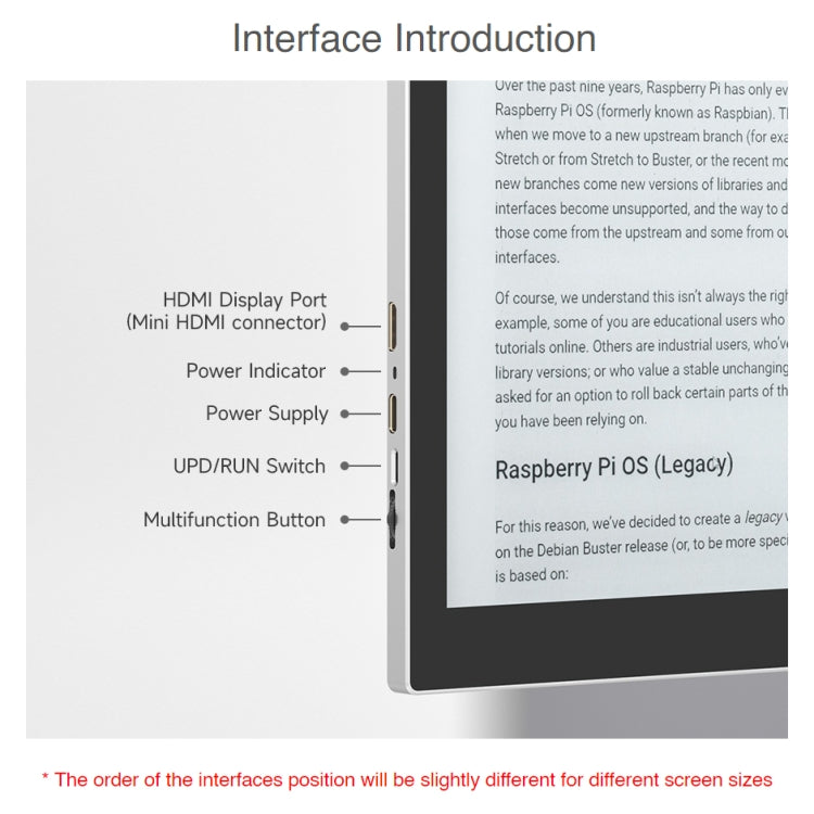 Waveshare 13.3 inch E-Paper Monitor External E-Paper Screen for MAC / Windows PC(EU Plug) - Consumer Electronics by WAVESHARE | Online Shopping UK | buy2fix