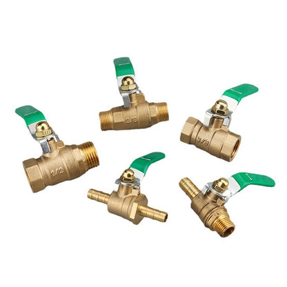 LAIZE Pneumatic Hose Connector Thickened Brass Ball Valve, Size:Outside 3 Point-Barb 8mm -  by LAIZE | Online Shopping UK | buy2fix