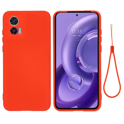 For Motorola Edge 30 Lite 5G / 30 Neo 5G Pure Color Liquid Silicone Shockproof Phone Case(Red) - Motorola Cases by buy2fix | Online Shopping UK | buy2fix