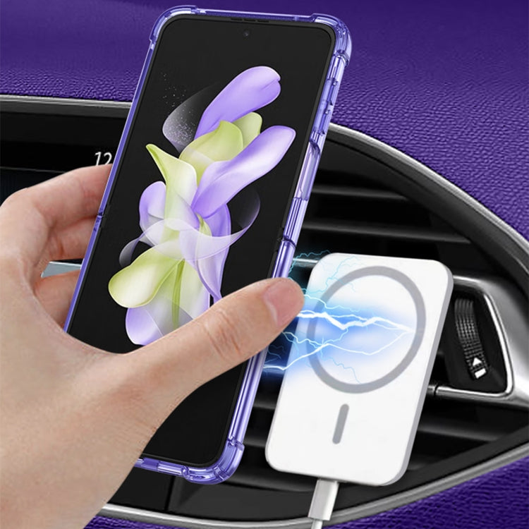 For Samsung Galaxy Z Flip3 5G GKK MagSafe Airbag Shockproof Phone Case with Ring Holder(Purple) - Galaxy Phone Cases by GKK | Online Shopping UK | buy2fix