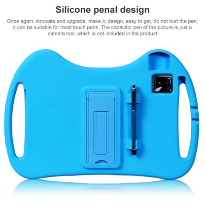 For TCL Tab 10s 5G Cartoon Silicone Shockproof Protective Tablet Case with Stand & Pen Slot(Blue) - Others by buy2fix | Online Shopping UK | buy2fix