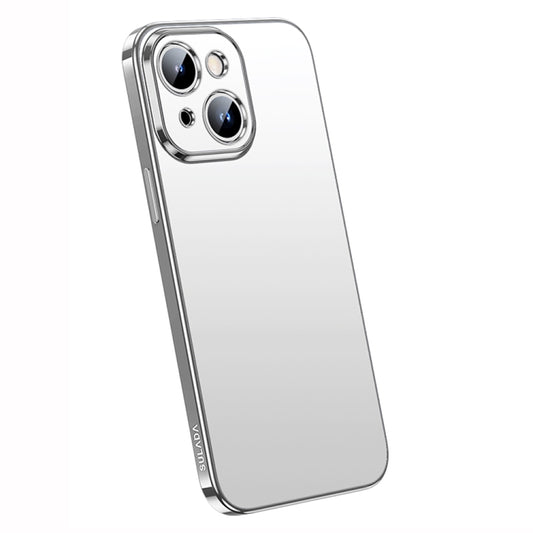 For iPhone 14 Plus SULADA Electroplating Frosted All-inclusive TPU Phone Case(Silver) - iPhone 14 Plus Cases by SULADA | Online Shopping UK | buy2fix