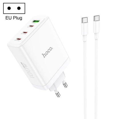 hoco N31 Leader PD 100W USB+Three USB-C/Type-C Interface Fast Charger Set, Specification:EU Plug(White) -  by hoco | Online Shopping UK | buy2fix