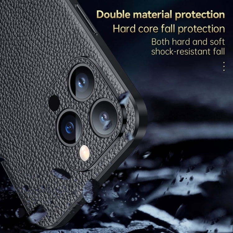 For iPhone 14 Pro Max SULADA Famous Artisan Series Litchi Leather PC + TPU Phone Case(Blue) - iPhone 14 Pro Max Cases by SULADA | Online Shopping UK | buy2fix