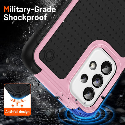For Samsung Galaxy A23 PC + TPU Shockproof Protective Phone Case(Pink+Black) - Galaxy Phone Cases by buy2fix | Online Shopping UK | buy2fix