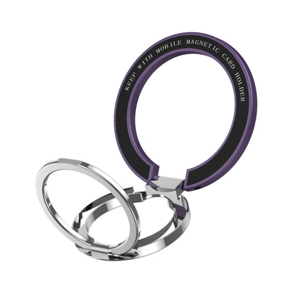 Car Magnetic Dual Axis Ring Phone Holder(Bright Purple) - Ring Holder by buy2fix | Online Shopping UK | buy2fix