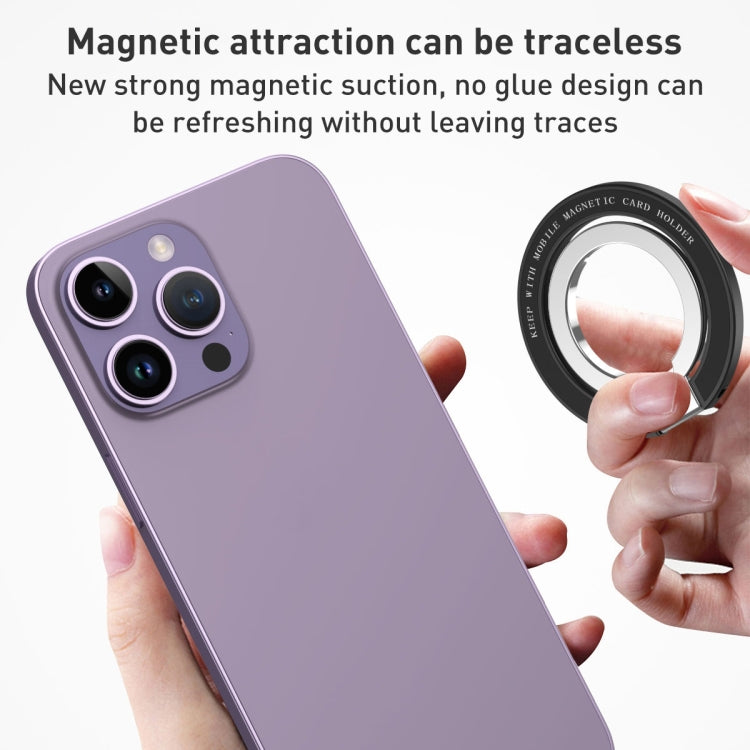 Car Magnetic Dual Axis Ring Phone Holder(Bright Purple) - Ring Holder by buy2fix | Online Shopping UK | buy2fix