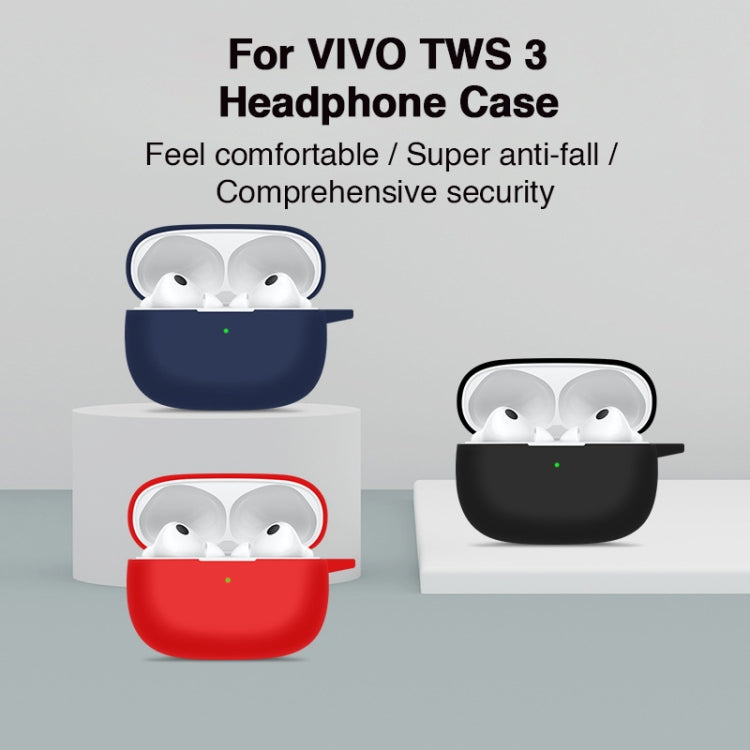 For vivo TWS 3 Silicone Earphone Protective Case(Black) - Other Earphone Case by buy2fix | Online Shopping UK | buy2fix