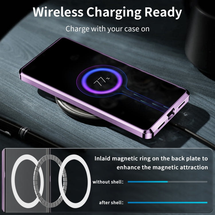 For Samsung Galaxy S23+ 5G MagSafe Magnetic Frosted Metal Phone Case(Purple) - Galaxy S23+ 5G Cases by buy2fix | Online Shopping UK | buy2fix