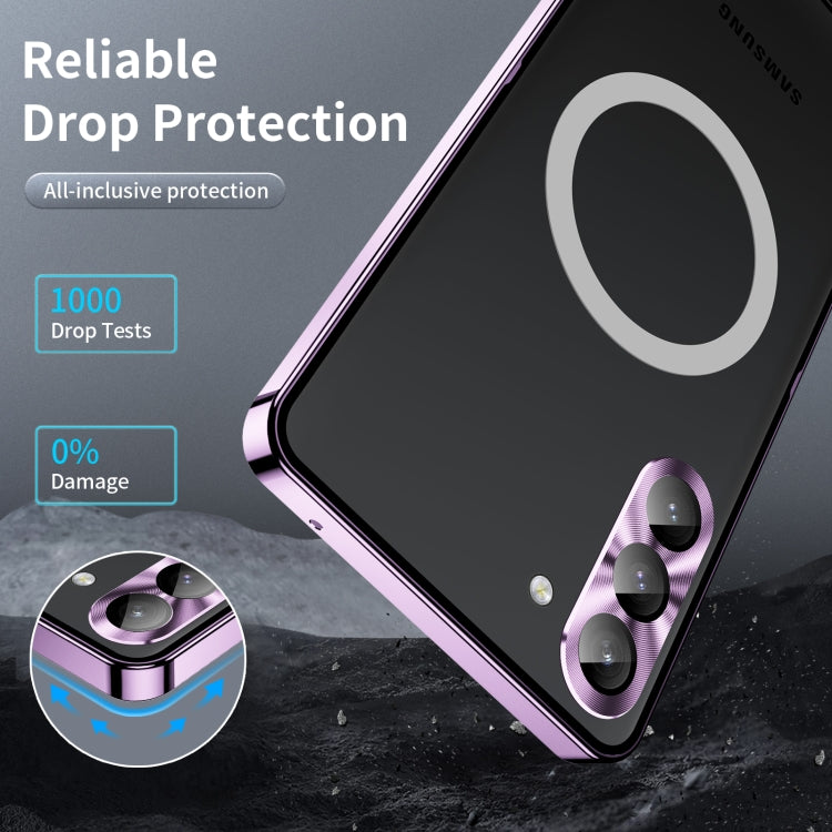 For Samsung Galaxy S23+ 5G MagSafe Magnetic Frosted Metal Phone Case(Purple) - Galaxy S23+ 5G Cases by buy2fix | Online Shopping UK | buy2fix