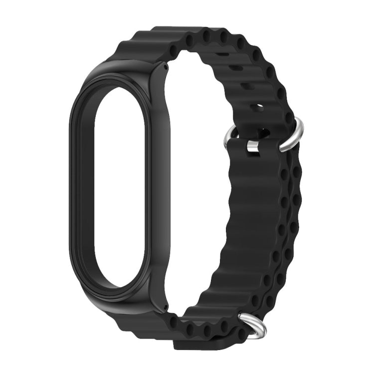 For Xiaomi Mi Band 6 / 5 / 4 / 3 MIJOBS CS Marine Silicone Breathable Watch Band(Black) - Watch Bands by MIJOBS | Online Shopping UK | buy2fix