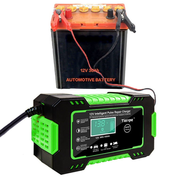 Motorcycle / Car Battery Smart Charger with LCD Creen, Plug Type:JP Plug - In Car by buy2fix | Online Shopping UK | buy2fix