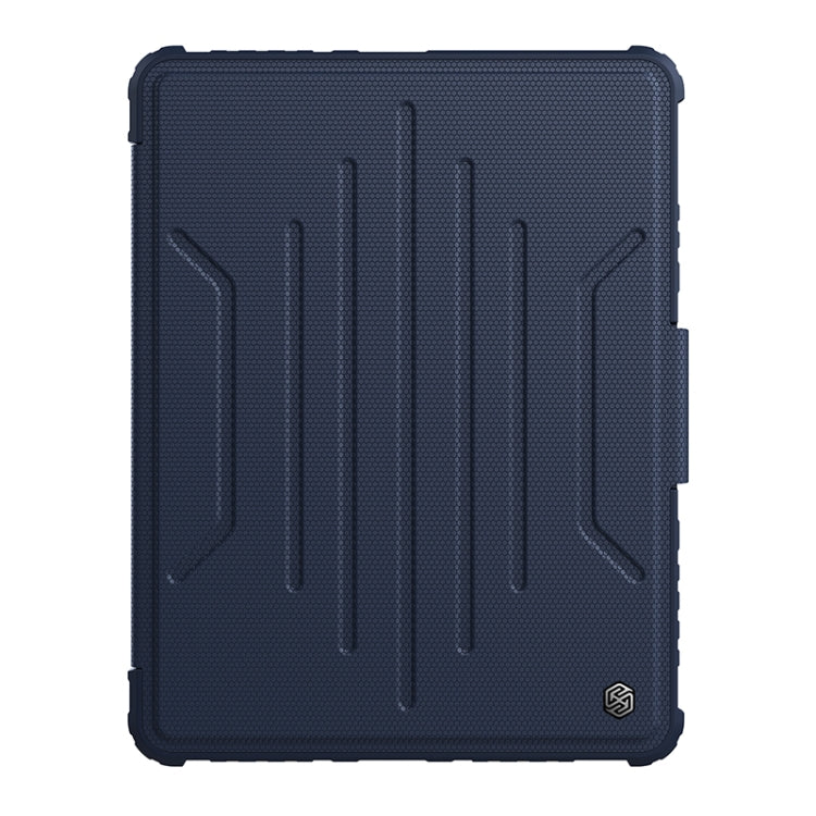 For iPad Pro 12.9 2022 NILLKIN Bumper Snapsafe Multifunctional Leather Tablet Case with Pen Slot(Blue) - iPad Pro 12.9 (2022/2021) Cases by NILLKIN | Online Shopping UK | buy2fix