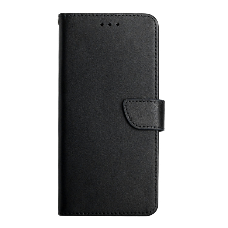 For TCL 40 SE Genuine Leather Fingerprint-proof Flip Phone Case(Black) - More Brand by buy2fix | Online Shopping UK | buy2fix
