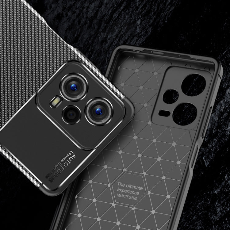 For Xiaomi Redmi Note 12 Global/Poco X5 Carbon Fiber Texture Shockproof TPU Phone Case(Black) - Note 12 Cases by buy2fix | Online Shopping UK | buy2fix