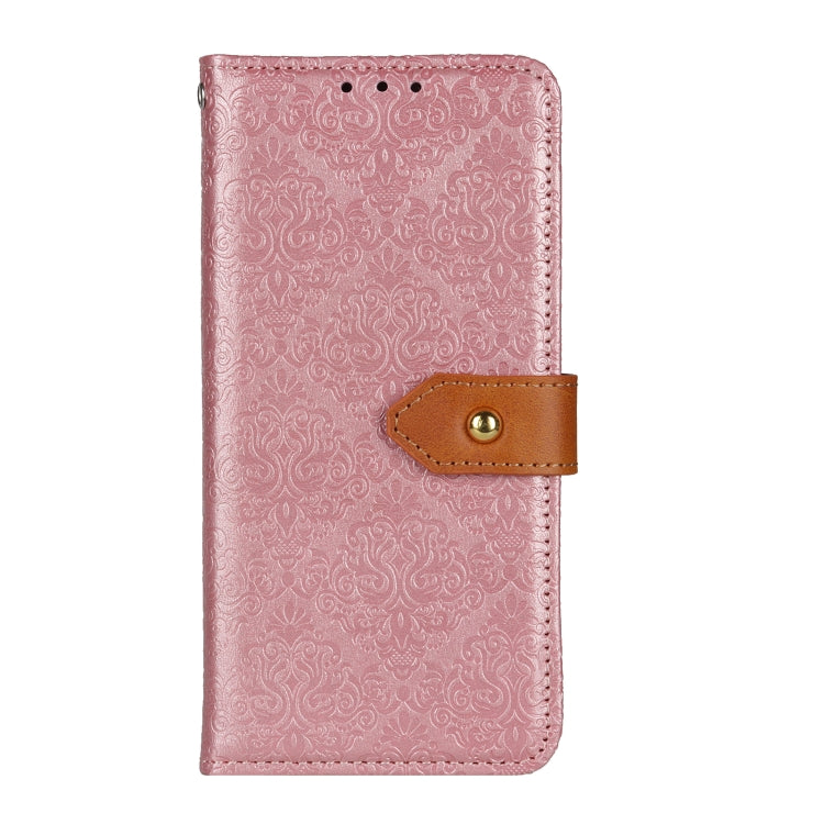 For OnePlus Nord CE 3 Lite European Floral Embossed Flip Leather Phone Case(Pink) - OnePlus Cases by buy2fix | Online Shopping UK | buy2fix