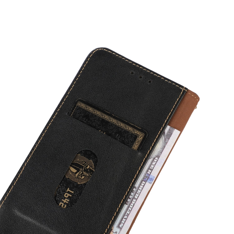 For Motorola Moto G73 5G KHAZNEH Nappa Top Layer Cowhide Leather Phone Case(Black) - Motorola Cases by buy2fix | Online Shopping UK | buy2fix