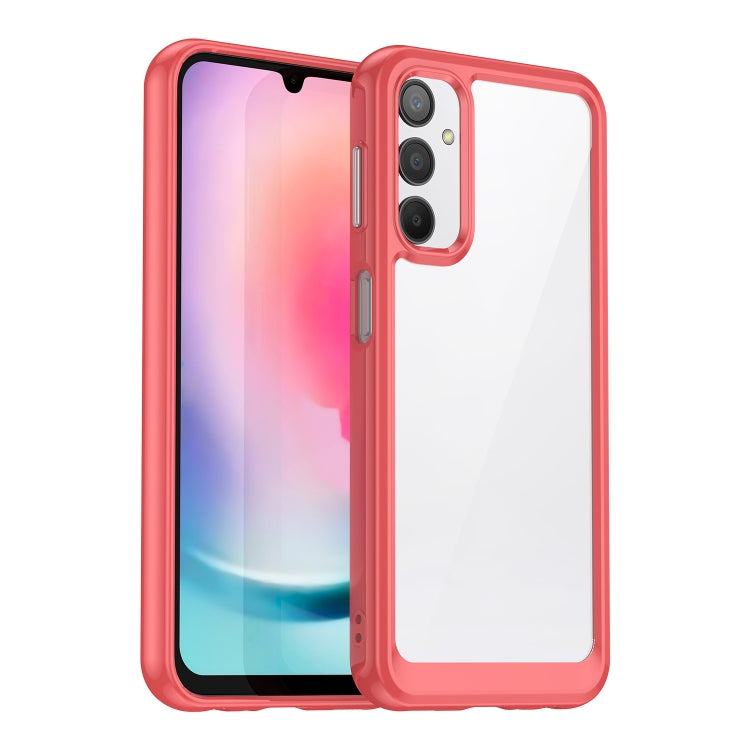 For Samsung Galaxy A24 4G Colorful Series Acrylic + TPU Phone Case(Red) - Galaxy Phone Cases by buy2fix | Online Shopping UK | buy2fix